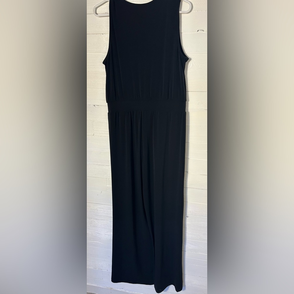 Iman Black jumpsuit, button top, women’s size medium. Excellent condition. - Picture 12 of 12